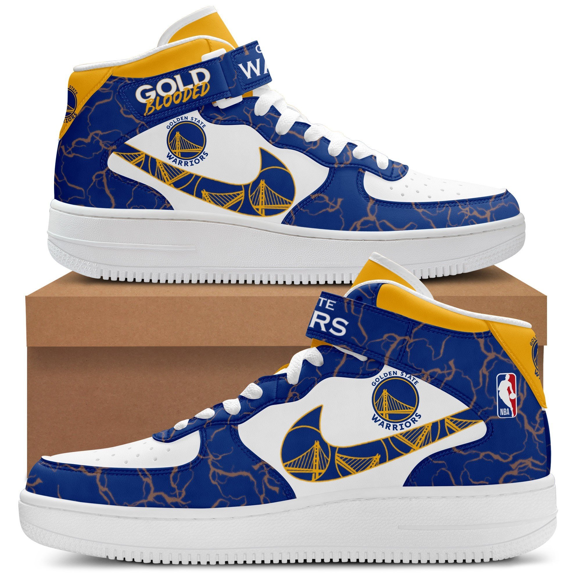 Golden State Warriors 2023 NBA Running Sneaker AJ11 Shoes - BTF Store