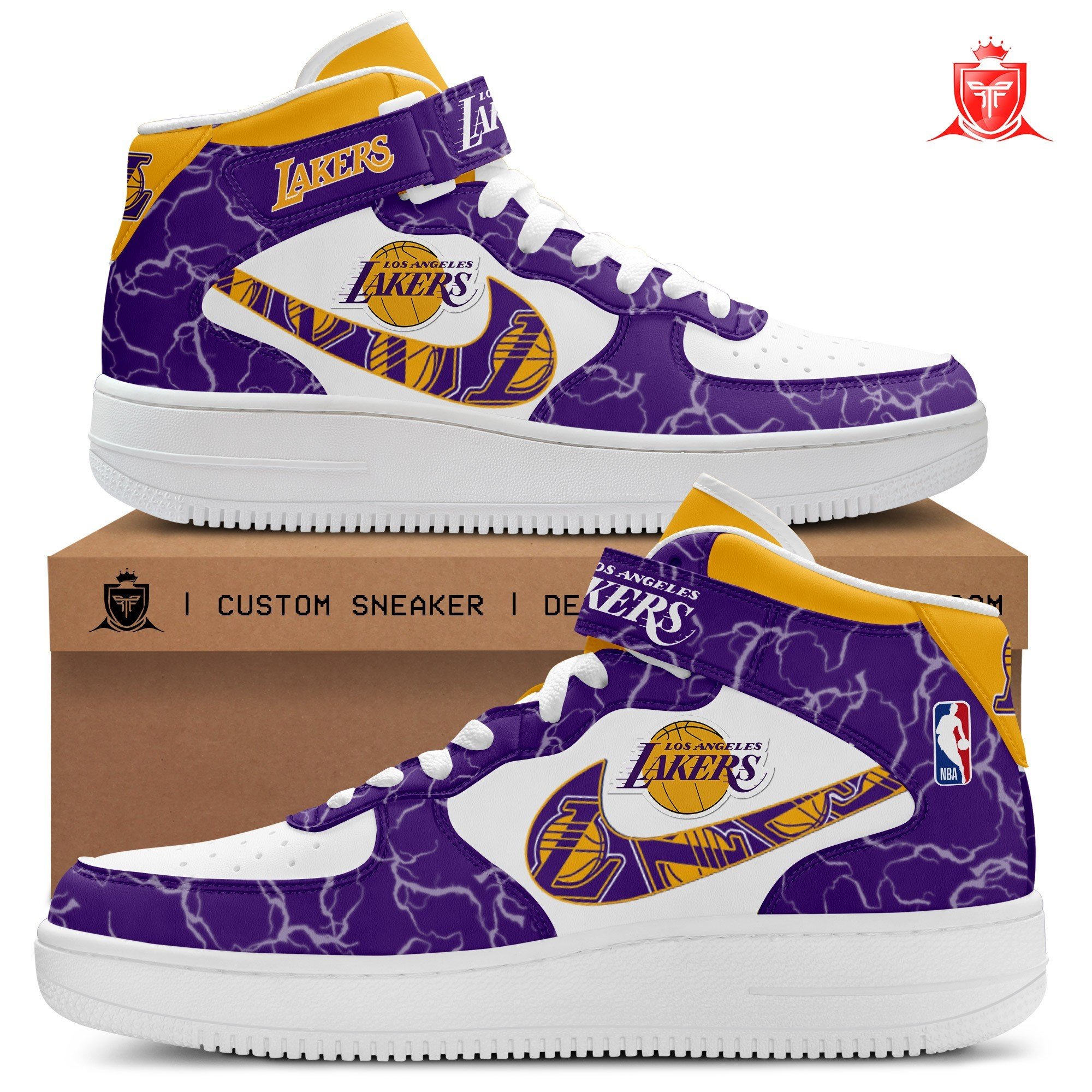 Custom Lakers/kobe Air Force 1