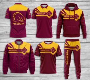 Brisbane Broncos 2022 NRL Romper, Bib and Bootie Set, 7KRN1SQ3_BB