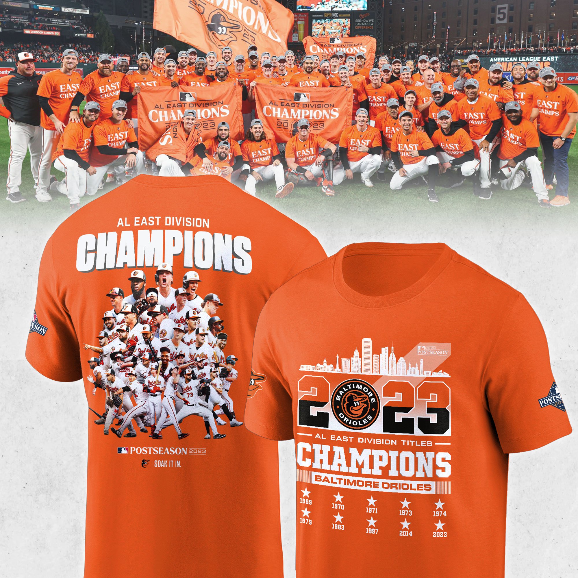 Baltimore Orioles Nike 2023 AL East Division Champions Shirt