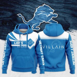 Detroit Lions Combo Hoodie+Joggers+Cap White - BTF Store