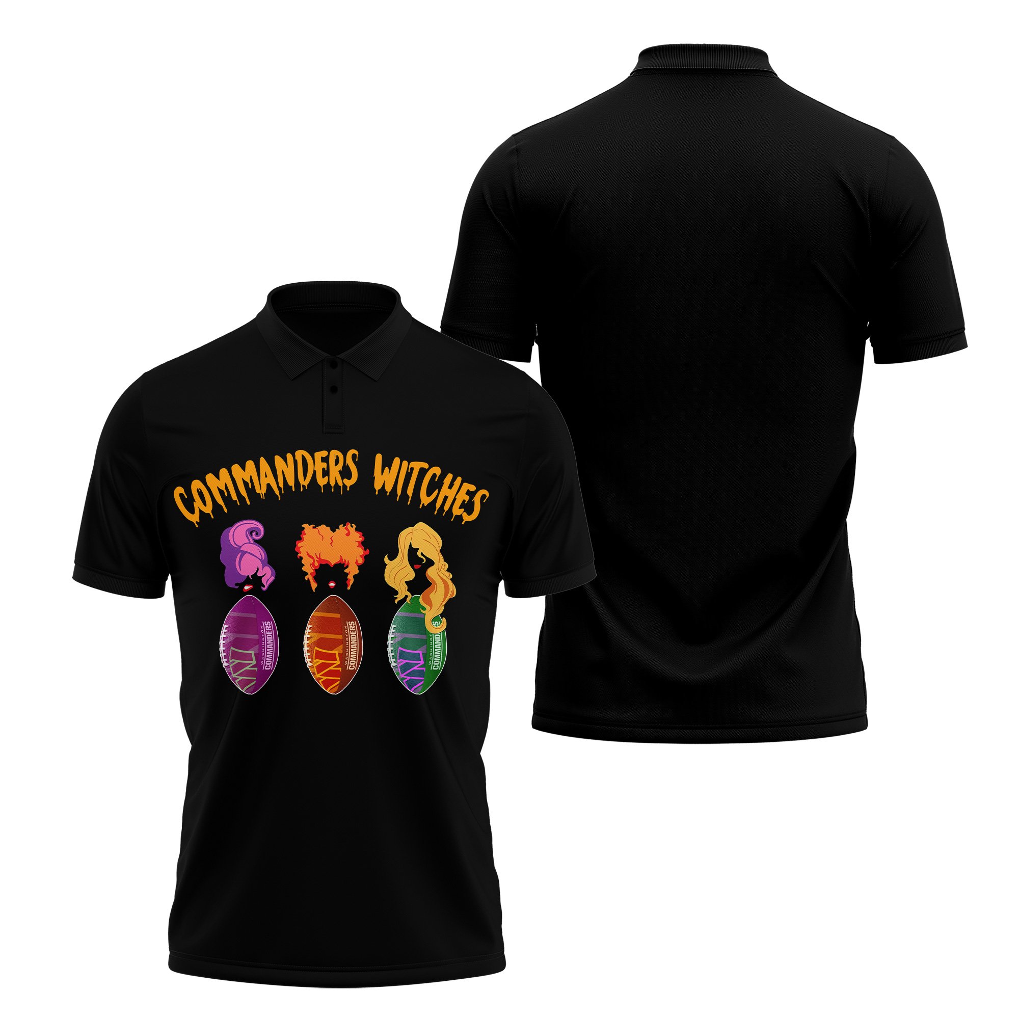 Washington Commanders Halloween Polo Shirt