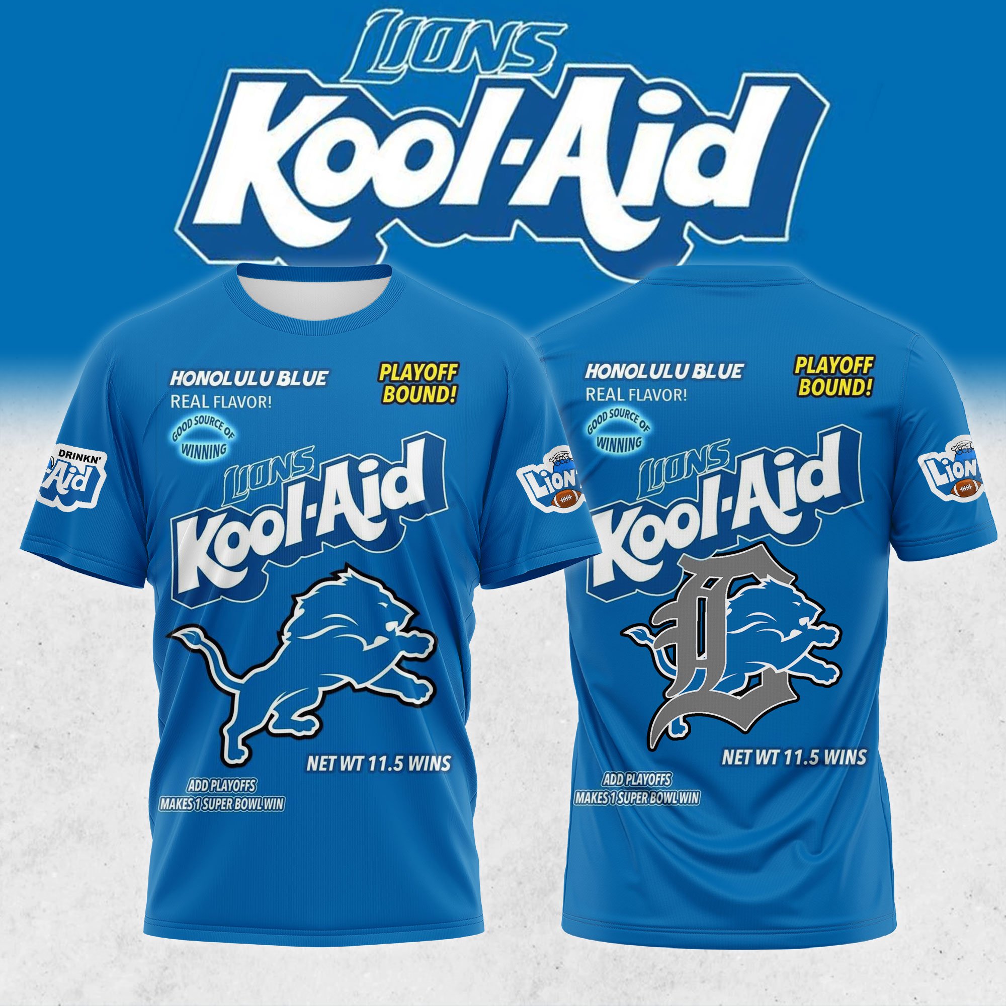 Detroit Lions Kool Aid Sweater -  Worldwide Shipping