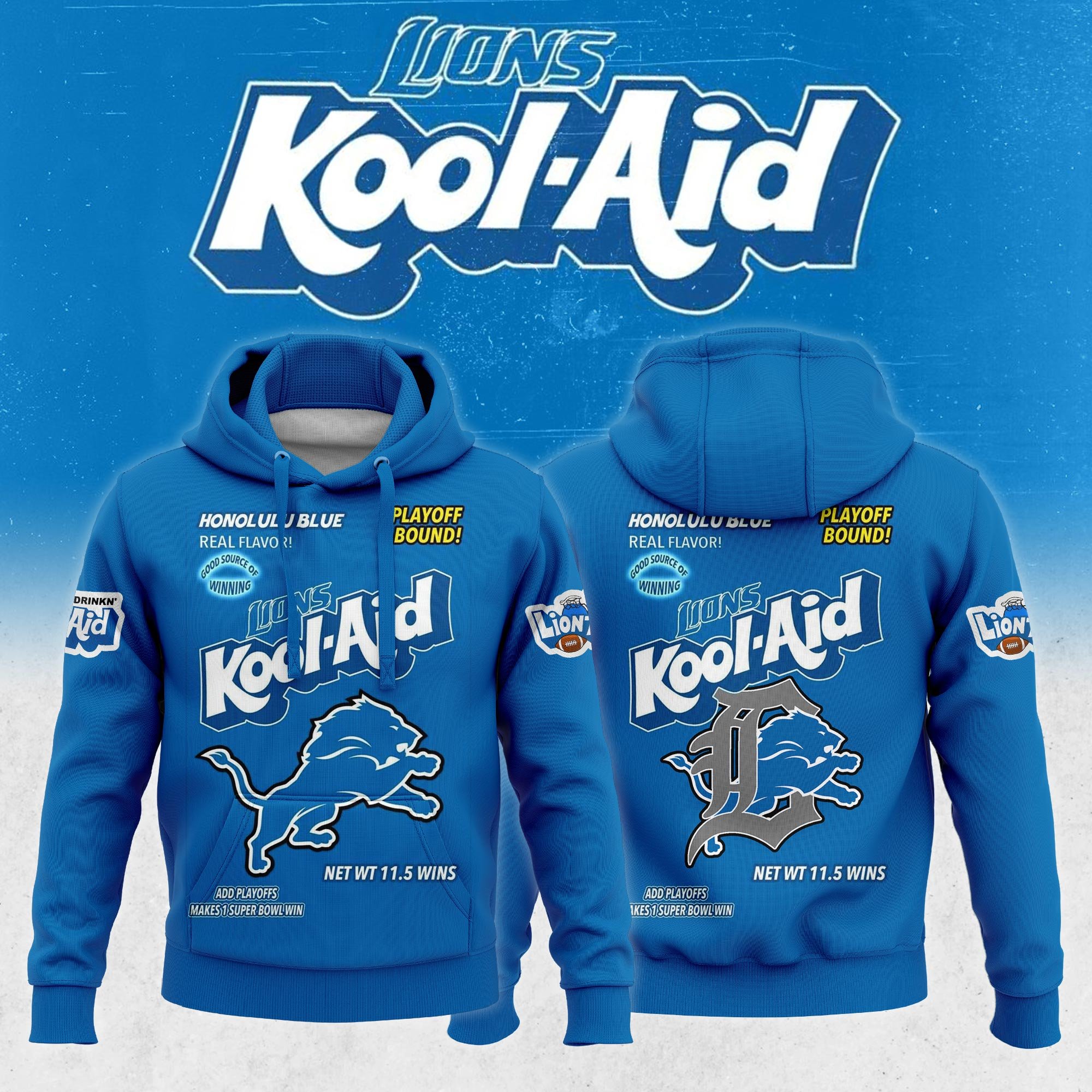 Detroit Lions Kool Aid Sweater -  Worldwide Shipping