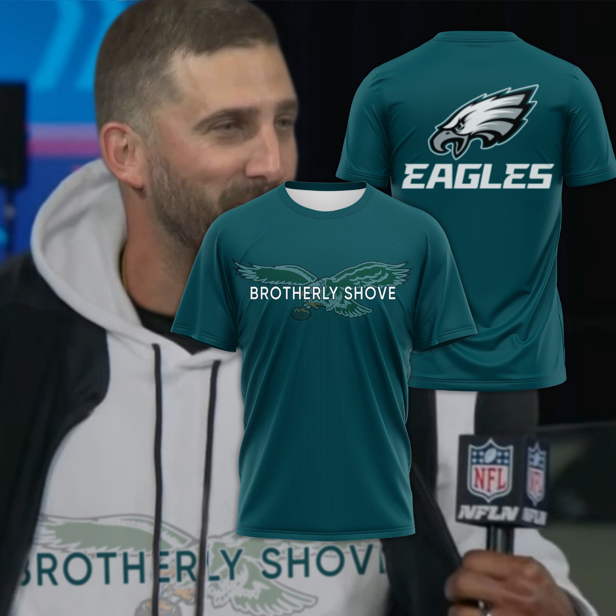 Brotherly Shove Eagles Philadelphia Eagles Shirt, Hoodie -   Worldwide Shipping