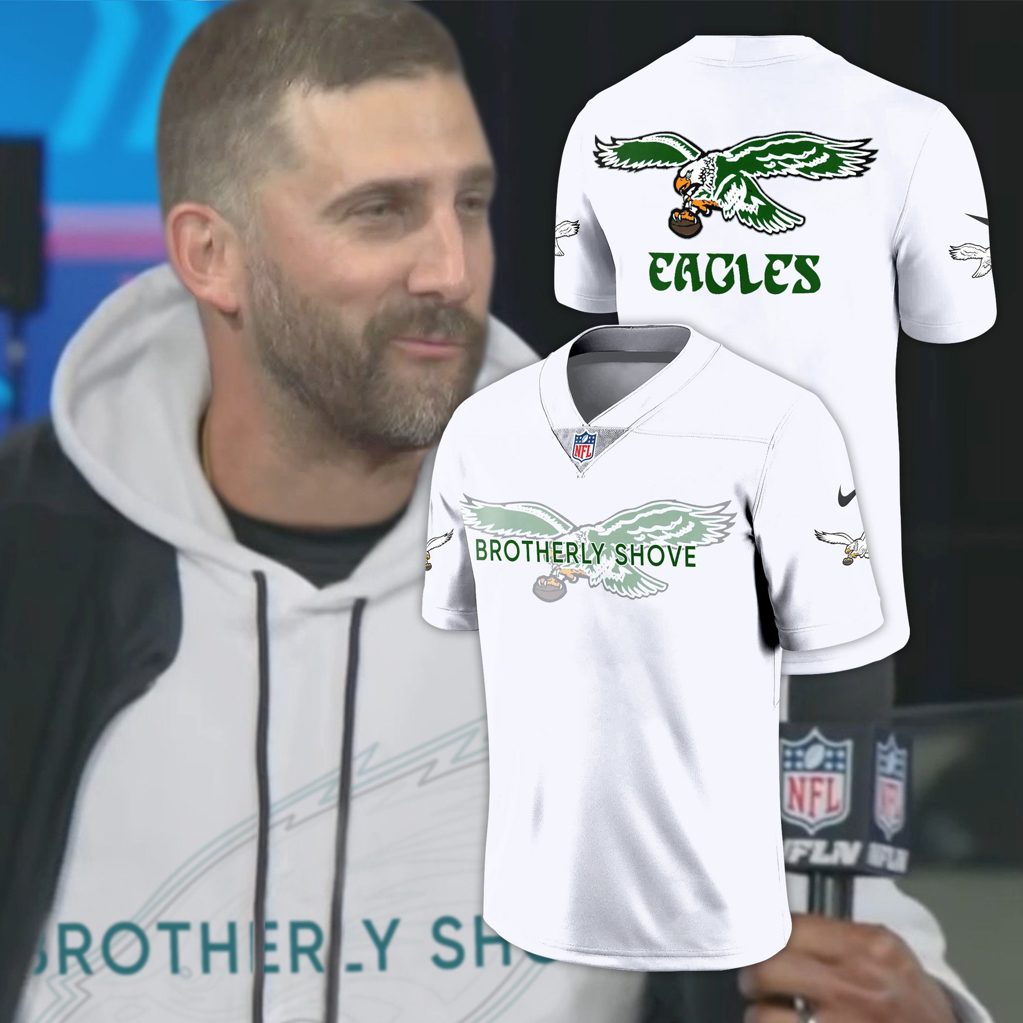 Brotherly Shove Eagles Philadelphia Eagles Shirt, Hoodie -   Worldwide Shipping