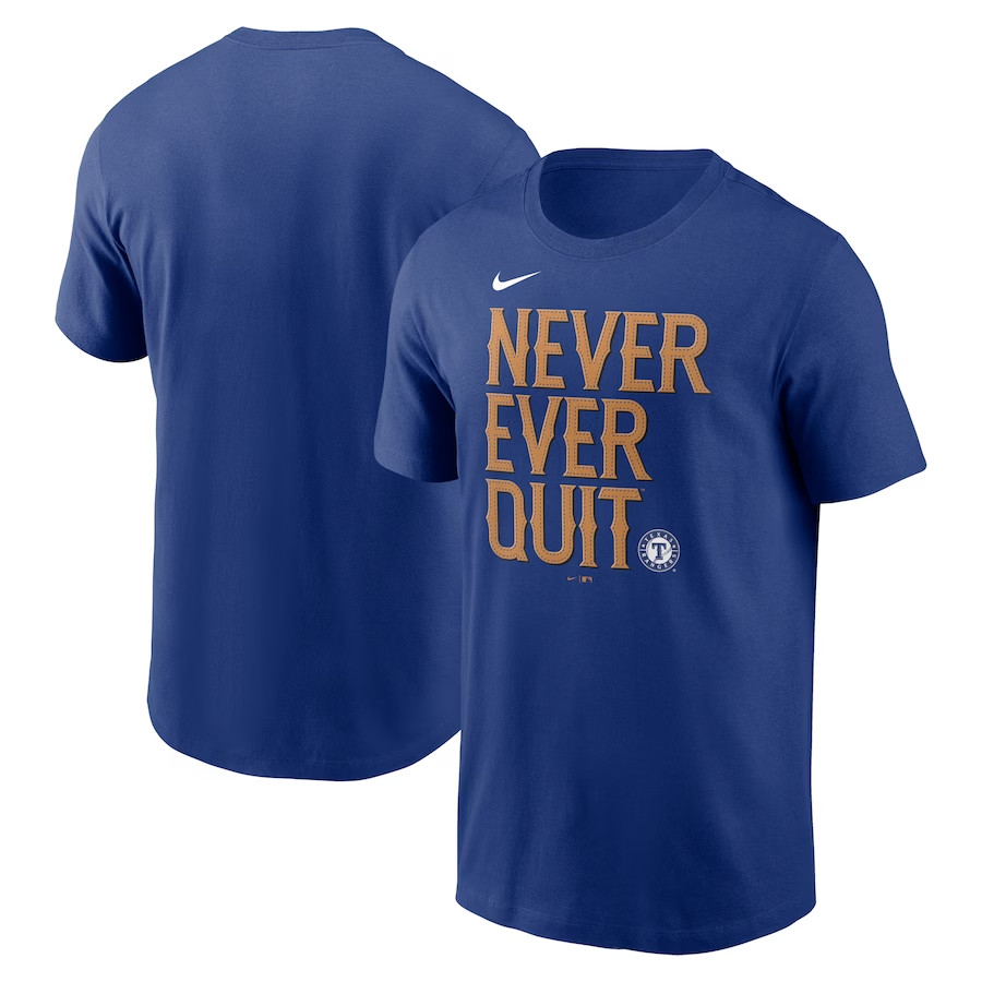  Nike Men's Texas Rangers Never Ever Quit T-Shirt (as1