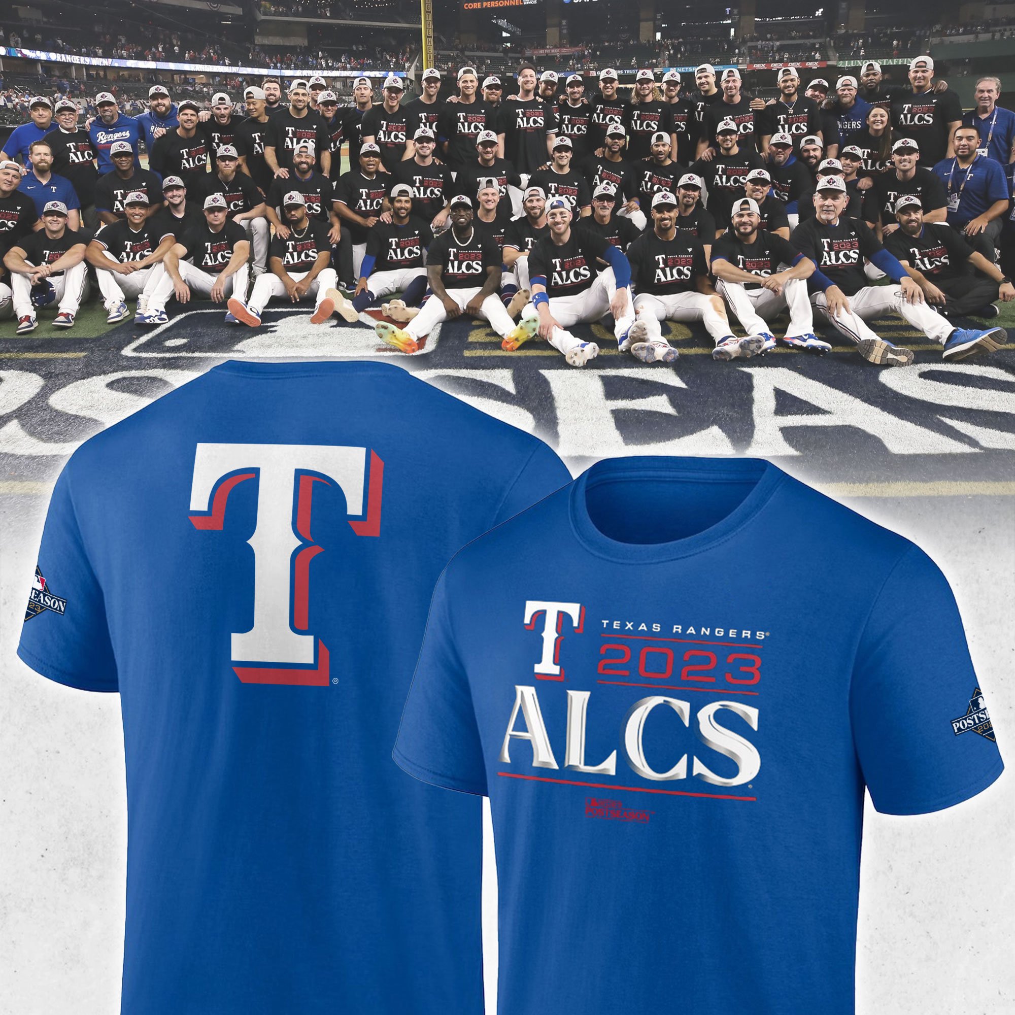 Texas Rangers Branded Blue ALCS Locker Room Jersey - BTF Trend